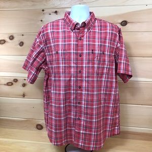 G.H. Bass & Co. Button Down Plaid Shirt Red